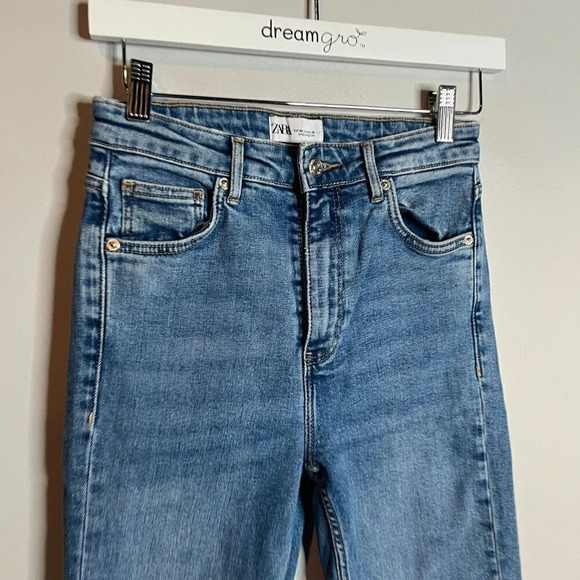 Zara straight boot cut split hem jeans - Picture 2 of 5